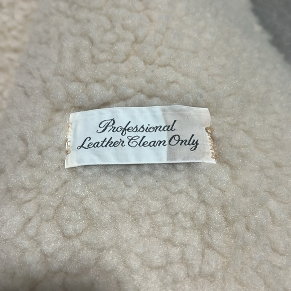 Vintage The Leather Shop Sears Mens Tan Vest Suede Snap Sherpa Western Large - Picture 4 of 5